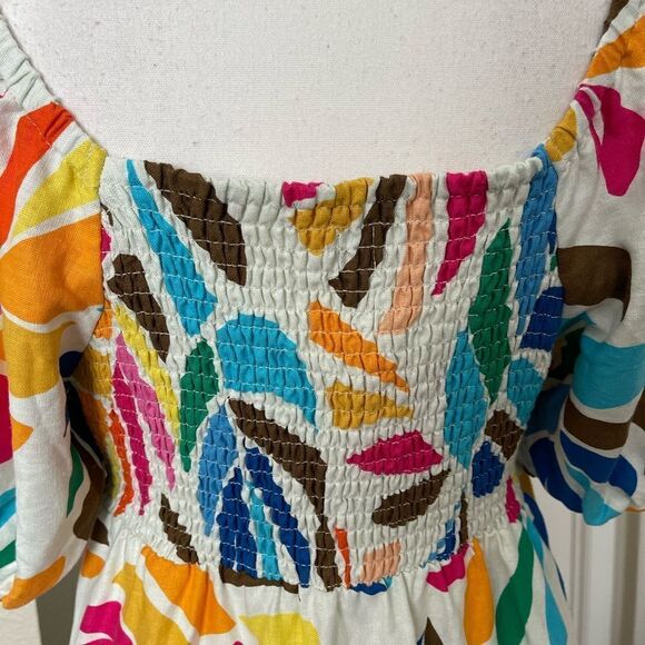 Women's Botanical Print Puff Sleeve Mini Dress - Tabitha Brown for Target - Picture 7 of 7